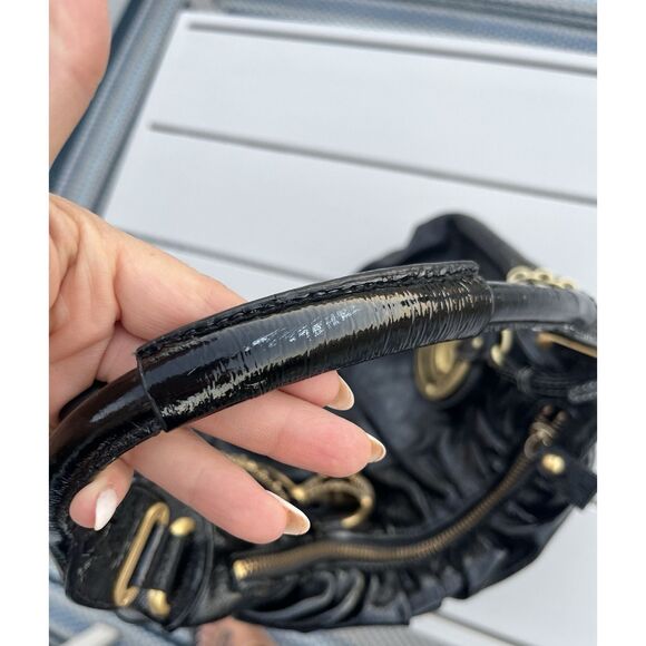 Juicy Couture Leather Embellished Y2K Boho Bag- OS - Black - Picture 6 of 16